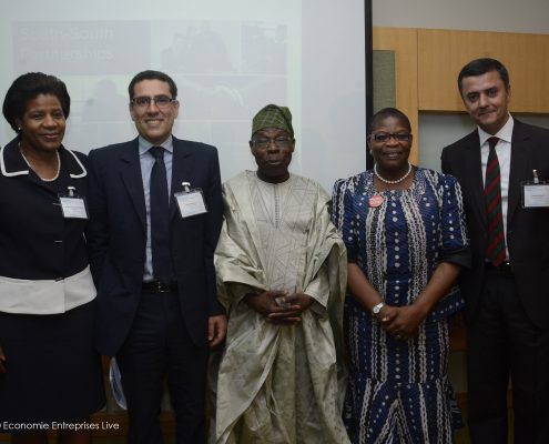MF Marie Nelly_ Banque mondiale_ Karim El Aynaoui_ OCP Policy Center_ SE Olusegun Obasanjo_ Obiageli Ezekwesili et Hassan M_Alaoui